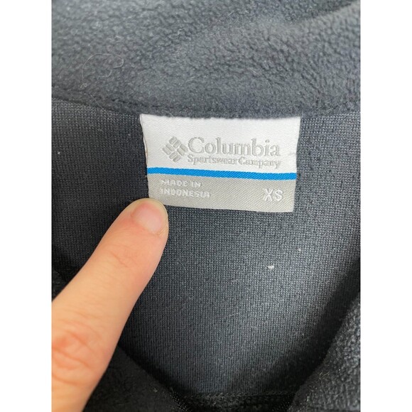 Columbia Mens XS 1/4 Zip Fleece Sweater Black Long Sleeve High Neck Pullover - Picture 5 of 9